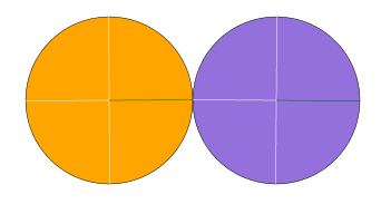 Deux roues en contact Deux roues en contact
